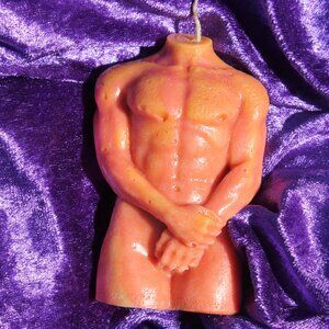 Sculpted Body Candle in Orange